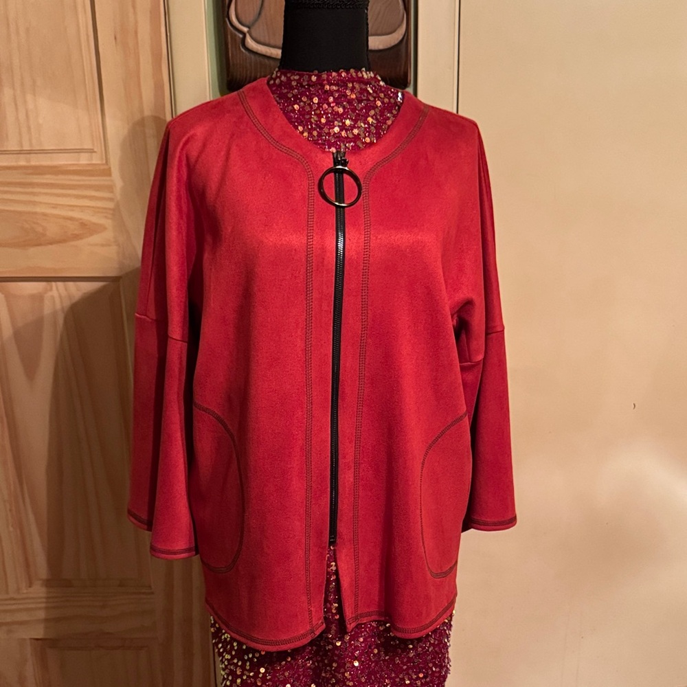 Elegant Rust Color Women's Swing Jacket
